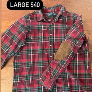 polo button up shirt sz. large
